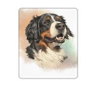 BYwenhopnbs Bernese Mountain Dog Realistic Portrait Berner Square Mouse Pad Sewn Edge Design 10&12in