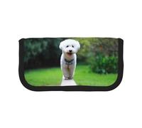 BYwenhopnbs Bichon Frise Bokeh Pets Dogs Park White Dogs，Large Capacity Pencil Case, Pen Pouch Organizer Canvas Pencil Bag for Girls