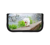 BYwenhopnbs Bichon Frise Park Pets Dogs Bichon Frise Dogs,Large Capacity Pencil Case, Pen Pouch Organizer Canvas Pencil Bag for Girls