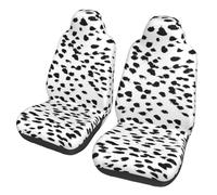 BYwenhopnbs Black And White Animal Print Dalmatian Spot Dots，2 PCS Car Seat Covers Front Seats, Universal Anti-Slip Seat Protector