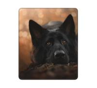 BYwenhopnbs Black German Shepherd Bokeh Autumn German Square Mouse Pad Sewn Edge Design 10&12in