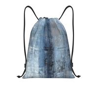 BYwenhopnbs Blue And Grey Abstract Art Drawstring Bag String Bag Lightweight Gym Backpack for Men Women
