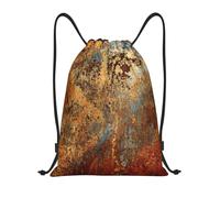 BYwenhopnbs Brown Rust Colorful Metal Rusty Drawstring Bag String Bag Lightweight Gym Backpack for Men Women