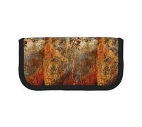 BYwenhopnbs Brown Rust Colorful Metal Rusty，Large Capacity Pencil Case, Pen Pouch Organizer Canvas Pencil Bag for Girls