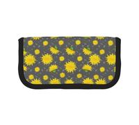 BYwenhopnbs Cartoon Flower of Dandelion Pattern,Large Capacity Pencil Case, Pen Pouch Organizer Canvas Pencil Bag for Girls