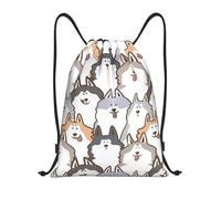 BYwenhopnbs Cartoon Siberian Husky Dog Drawstring Bag String Bag Lightweight Gym Backpack for Men Women