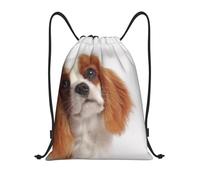 BYwenhopnbs Cavalier King Charles Spaniel (2) Drawstring Bag String Bag Lightweight Gym Backpack for Men Women