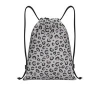 BYwenhopnbs Cheeeetah Silver Animal Print Drawstring Bag String Bag Lightweight Gym Backpack for Men Women
