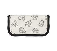 BYwenhopnbs Cheese Doodle Pattern,Large Capacity Pencil Case, Pen Pouch Organizer Canvas Pencil Bag for Girls