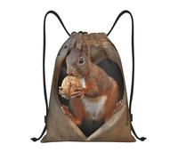 BYwenhopnbs Chestnut Squirrel Drawstring Bag String Bag Lightweight Gym Backpack for Men Women