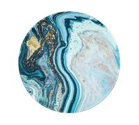 BYwenhopnbs Colorful Glod Marble Pattern Round Mouse Pad, Sewn Edge Design 8 x 8 in