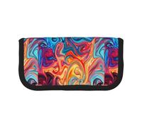 BYwenhopnbs Colorful Marble Paint，Large Capacity Pencil Case, Pen Pouch Organizer Canvas Pencil Bag for Girls
