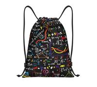 BYwenhopnbs Colorful Math Formula Print Drawstring Bag String Bag Lightweight Gym Backpack for Men Women