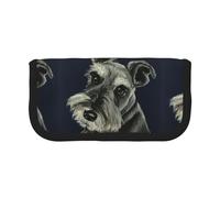 BYwenhopnbs Colorful Oil Cute Schnauzer Dogs,Large Capacity Pencil Case, Pen Pouch Organizer Canvas Pencil Bag for Girls