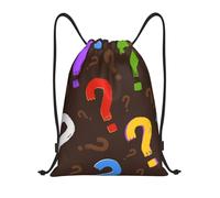 BYwenhopnbs Colorful Question Mark Drawstring Bag String Bag Lightweight Gym Backpack for Men Women