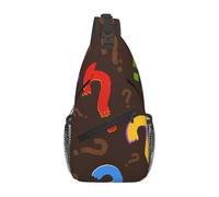 BYwenhopnbs Colorful Question MarkSling Bag for Men Crossbody Small Travel Shoulder Daypack