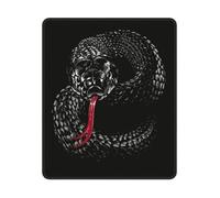 BYwenhopnbs Cool Black Cobra Snake Square Mouse Pad Sewn Edge Design 10&12in