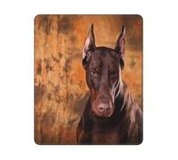 BYwenhopnbs Cool Doberman Pinscher Dog Square Mouse Pad Sewn Edge Design 10&12in