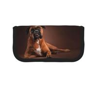 BYwenhopnbs Cool Lying Boxer Dog，Large Capacity Pencil Case, Pen Pouch Organizer Canvas Pencil Bag for Girls