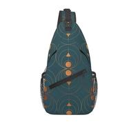 BYwenhopnbs Copper Art Deco On EmeraldSling Bag for Men Crossbody Small Travel Shoulder Daypack
