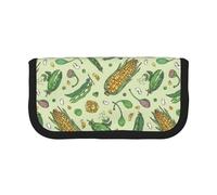 BYwenhopnbs Corn Peas Pod Beans Pod Caper，Large Capacity Pencil Case, Pen Pouch Organizer Canvas Pencil Bag for Girls