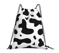 BYwenhopnbs Cow Spots Cow PrintDrawstring Backpack Sports Gym Sackpack Water Resistant String Bag for Women Men