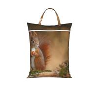 BYwenhopnbs Cute Animal Red Squirrel SciurusLaundry Bag Travel Wet Bags Washing Bag with Zipper