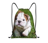 BYwenhopnbs Cute Bulldog Puppy Drawstring Bag String Bag Lightweight Gym Backpack for Men Women
