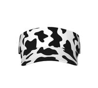 BYwenhopnbs Cute Cowboy Black and White Farm Cow Print Adjustable Visor Hat Sun Visor Running Cap Golf Hat