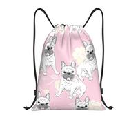 BYwenhopnbs Cute French Bulldog Drawstring Bag String Bag Lightweight Gym Backpack for Men Women