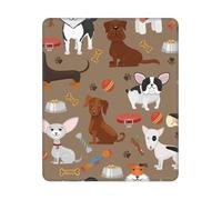BYwenhopnbs Cute Funny Dogs Pattern Square Mouse Pad Sewn Edge Design 10&12in