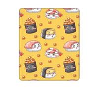 BYwenhopnbs Cute Funny Sushi Square Mouse Pad Sewn Edge Design 10&12in