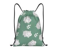 BYwenhopnbs Cute Hippo Drawstring Bag String Bag Lightweight Gym Backpack for Men Women