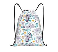 BYwenhopnbs Cute Koala Bears And Floral Drawstring Bag String Bag Lightweight Gym Backpack for Men Women