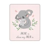 BYwenhopnbs Cute Koala Mom And Baby Square Mouse Pad Sewn Edge Design 10&12in
