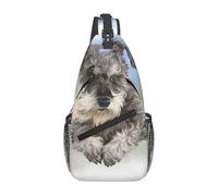 BYwenhopnbs Cute Mini Schnauzer PrintSling Bag for Men Crossbody Small Travel Shoulder Daypack
