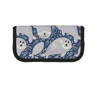 BYwenhopnbs Cute Seal，Large Capacity Pencil Case, Pen Pouch Organizer Canvas Pencil Bag for Girls