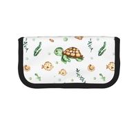 BYwenhopnbs Cute Watercolor Sea Turtle Crab,Large Capacity Pencil Case, Pen Pouch Organizer Canvas Pencil Bag for Girls