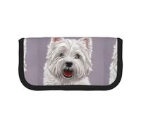 BYwenhopnbs Cute West Highland Terrier Dog Art Printed，Large Capacity Pencil Case, Pen Pouch Organizer Canvas Pencil Bag for Girls