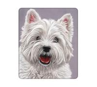 BYwenhopnbs Cute West Highland Terrier Dog Art Printed Square Mouse Pad Sewn Edge Design 10&12in