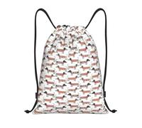 BYwenhopnbs Dachshund Sausage Dog Drawstring Bag String Bag Lightweight Gym Backpack for Men Women