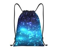 BYwenhopnbs Dark Night Sky With Stars And Galaxy Vector Image Drawstring Bag String Bag Lightweight Gym Backpack for Men Women