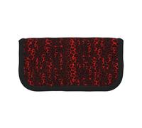 BYwenhopnbs Dark Red Leopard Animal Print，Large Capacity Pencil Case, Pen Pouch Organizer Canvas Pencil Bag for Girls