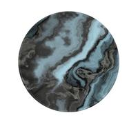 BYwenhopnbs Dark Teal Granite Round Mouse Pad, Sewn Edge Design 8 x 8 in
