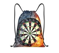 BYwenhopnbs Dart Board Target Ice Fire Drawstring Bag String Bag Lightweight Gym Backpack for Men Women