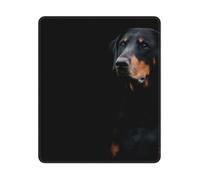 BYwenhopnbs Doberman Pinscher Pets Dogs Black Dogs Doberman Square Mouse Pad Sewn Edge Design 10&12in