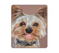 BYwenhopnbs Dog Cute Yorkshire Terrier Teacup Square Mouse Pad Sewn Edge Design 10&12in