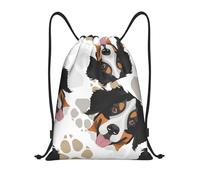 BYwenhopnbs Dog Paws Bernese Mountain Dog Drawstring Bag String Bag Lightweight Gym Backpack for Men Women