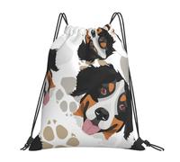 BYwenhopnbs Dog Paws Bernese Mountain DogDrawstring Backpack Sports Gym Sackpack Water Resistant String Bag for Women Men
