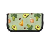 BYwenhopnbs Doodle Broccoli Cheese Avocado，Large Capacity Pencil Case, Pen Pouch Organizer Canvas Pencil Bag for Girls